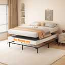 5 Inch Queen Bed Box Spring, 3000lbs Heavy Duty Box Spring Queen Size Bed Base Metal Mattress Foundation, Easy Assembly, Noise Free