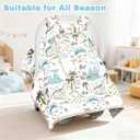 SWESEN Car Seat Cover Baby, Winter Carseat Covers Baby Boy, Infant Car Seat Canopy with Breathable Mesh Peep Window, Baby Stroller Cover for All Season, Dinosaurs