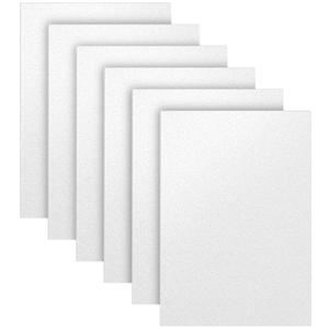 6 Pack White ABS Plastic Sheet 12" x 16" x 0.06",Moldable Than Acrylic SheetGreat for DIY Projects, High Tensile and Impact Strength Plastic-White