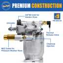 TOOLCY 3/4" Shaft Horizontal Pressure Washer Pump, 2600-3300 PSI @ 2.5 GPM - Power Washer Pump for Gas Washer - Compatible with Honda, Simpson and More