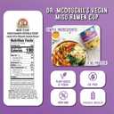 Dr. McDougall's Vegan Miso Ramen Soup - Instant Ramen Noodles Cups - Organic Instant Noodles - Vegan Soup - Vegetarian - 1.9 Ounces - 6 Pack (EXP 01/12/27)