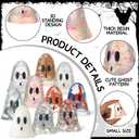 Civaner 10 Pcs Halloween Ghost Figurines Decor Resin Ghost Sculpture Statue Halloween Decorations Spooky Tiered Tray Decor for Indoor Home Party Table Centerpieces Tabletop Shelf Gifts