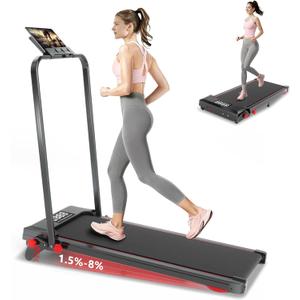 Walking Pad with Handle Bar and Incline, 3 in 1 Under Desk Treadmill with Hiking Mode, 2.5HP Low Noise Walking Treadmill Pad with Remote Control, Portable Treadmills for Home Office, Led Display