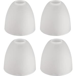 Giluta 4 Pack Bell Shaped Glass Shade Frosted Light Fixture Shades Replacement for Ceiling Fan Light Wall Light,Lipless with 1-5/8-inch Fitter Opening