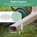 Downspout Bracket white - Adjustable size, heavy-duty galvanized iron with environmentally friendly coating, rust-resistant anchors for pipe support, easy to install (white, 4-piece set)