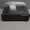 Vinyl Record Player Turntable with Built-in Bluetooth Receiver & 2 Stereo Speakers, 3 Speed 3 Size Portable Retro Record Player for Entertainment and Home Decoration (Brown)