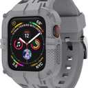 T-ENGINE Rugged Watch band Compatible with Apple Watch Series 9 Band for 41mm 40mm 38mm SE 9/8/7/6/5/4/3 for Men Women (41mm/40mm/38mm, Gray)