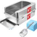 Pull-Out Sifting Cat Litter Box with Lid for Pine Pellets (23.5" L x 15.6" W x 10" H)