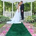 Wedding Decorations Aisle Runner for Wedding Ceremony Emerald Green Aisle Runners 4FTx15FT Bridal Runway Rustic Carpet Runner for Party Wedding Runner Aisle Outdoor for Beach Birthday Reception Decor