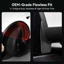 YONZEE Front & Rear Mud Flaps for Tesla Model Y Juniper 2026 2025, 8 Pack | Protect Paint, No Drilling Required, TPE Splash Guard, All Weather Mud Guards Body Kits, for Tesla New Model Y Accessories