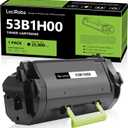 LeciRoba 53B1H00 Toner Cartridge Replacement for Lexmark 53B1H00 53B0HA0 53B1000 for Lexmark MS817 MS817D MS818DN MS817N MS817n MS817dn MS818dn Series Laser Printer (High Yield, Black, 25,000 Pages)