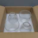 4 Pack Clear Glass Shade Replacements, Bell Shaped Glass Shade Covers for Ceiling Fan Light Fixture, 4.92"High, 4.72"Diameter, 1.65 "Fitter, High Transmittance Globe Lampshades for Vanity