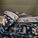 RELEANY Area Rugs 8'x10' Washable Non-Slip, Floral Vintage Distress Print Pattern Medallion Carpet for Living Room Bedroom Dining Room, Black Colorful Floral Dark Tan