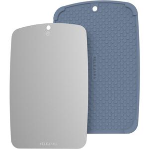 Pure Titanium Dual-Side Cutting Board with Non-Slip Pad ¨C Hygienic, Warp-Proof, Dishwasher Safe Kitchen & Outdoor Chopping Board, 11.42" x7.87", 11.4"L x 7.9"W
