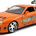 Jada Toys Fast & Furious 1:24 Brian's Toyota Supra Die-cast Car, Toys for Kids and Adults, Orange (97168)