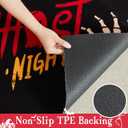 Halloween Door Mat, Halloween Doormat Outdoor Front Door Entrance Absorbent Entry Mat with Non Slip Backing, 17''x30'', Skeleton Black