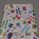 Happy Birthday Multicolor Tablecloth Cover TableTop Reusable Colorful Party Supplies Home Decorations Decor Dining Room Kitchen Fabric Overlay Pattern Linens Rectangle Oblong Table Cloth 54”x 84”