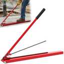 Heavy-Duty Manual Rebar Bender, New Upgraded Hand Operated Metal Bending Tool for Flat Steel and Steel Rod, Smooth 0180 Bending with Less Effort, 3/8 Capacity, Red