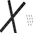 2PCS Heavy Duty Piano Hinge,18-Inch Black Continuous & Piano Hinges,0.05" Thickness,1.2" Open Width, Ideal for Folding Cabinet Doors, Black Stainless Furniture Hinges Includes 36pcs Screws