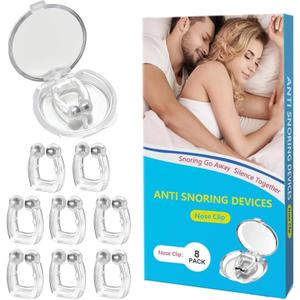 QUANROL Anti Snoring Devices, Silicone Nose Clip Stop Snoring, Snore Stopper Effective to Relieve Snoring, Snoring Solution Comfortable and Quieter Sleep, Clear