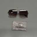 FEISEDY Sunglasses Mens Women Vintage Pilot Square Trendy Metal Steampunk Fishing Driving Sun Glasses B2894 (Gold Gradient Black)