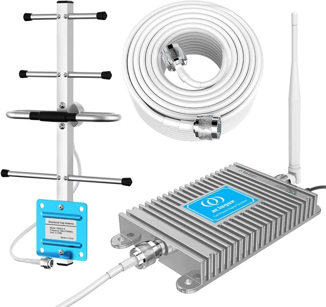 Home Cell Phone Signal Booster for Verizon 5G 4G LTE 700MHz Band 13 Cell Signal Booster Antenna Kits, Boosts 5G 4G LTE Data and Calls, Covers 4,000Sq.Ft FCC Approved