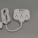 US to India Plug Adapter, meta-ant India Power Adapter with 3 American Outlets 4 USB Charger Ports(2 USB C), 5FT India Extension Cord, Type D Travel Adapter for USA to India Bangladesh Maldives Nepal