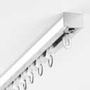 Ceiling Curtain Track, Wall Mount Curtain Tracks, White, 3ft-6ft