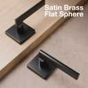 3 Pack Matte Black Passage Door Handles, Invisible Screws, Streamlined Closet Door Lever Handles, Hall Doors Handles Black, Matte Black Hallway Passage Door Handles