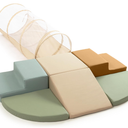 ZICOTO Fun Climbing Toy Set for Toddlers Aged 1-3 - Incl. Crawl Through Tunnel & PU-Leather Climbing Blocks for Unlimited Indoor Fun - Perfect Foam Play Gym for Baby/Kids to Safely Learn New Skills