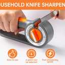 Kitchen Knife Sharpener, 6-in-1 Stage Pocket Knife Sharpeners, Manual Knife Sharpener with Ceramic Rods, Diamond Sand, Tungsten Steel Sheets, Chefs Choice Knife Sharpeners for Kitchen Knives