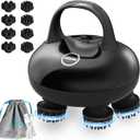 COMFIER Cordless Head Massager Scalp Massager Hair Growth with 3 kneading Modes,Waterproof Hair Massage with 8 Claws for Deep Cleansing,Body Cat Head Scratcher,Gift for Women,Men (Black)