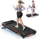 MERACH W50 Walking Pad Treadmills for Home, 12% Auto Incline, 400lbs Capacity, 3.5HP Super Quiet Brushless, 16.5"x41.3" Spacious Running Belt, Under Desk Treadmill with Remote & LED