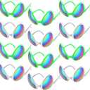 Bencailor 12 Pack Alien Glasses with Lenses Funny Alien Sunglasses Bulk for Cosplay Costume Accessories Carnival Mardi Gras Party Favor (Bright Colors)
