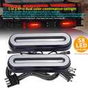 Oval Cargo Carrier Stop Turn Signals Tail Light Light Kit with Waterproof 4 Pin Grommets Wire Harness For Luggage Rack (Pack of 2)