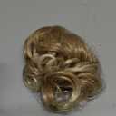 REECHO Ponytail Extension, 9" Claw Clip in Short Curly Wavy Pony Hair Extension Jaw Clip on Pony Tail HP001 Hairpiece for Women - Dark Blonde with Light Blonde Ends