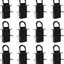 12Pack Trailer Stake Pocket D Ring Heavy Duty Utility Trailer Stake Pocket Accessories Car Hauler Trailer Accessories Flatbed Black