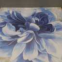 Blue Flower Wall Art,Navy Blue Floral Canvas Print Nature Scenery Wall Art for Living Room Bedroom Wall Painting Decoration Modern Artwork