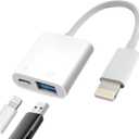 [Apple MFi Certified] Lightning to USB Camera Adapter with Charging Port for iPhone, High-Speed & Portable USB 3.0 Female OTG Adapter for iPad, Support Flash Drives Keyboard, Plug and Play