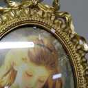 Bitray Vintage Picture Frame, 5 x 7 Inch Oval Bowknot Photo Frames with Glass Front, Home Decor for Wall Haning or Tabletop Display