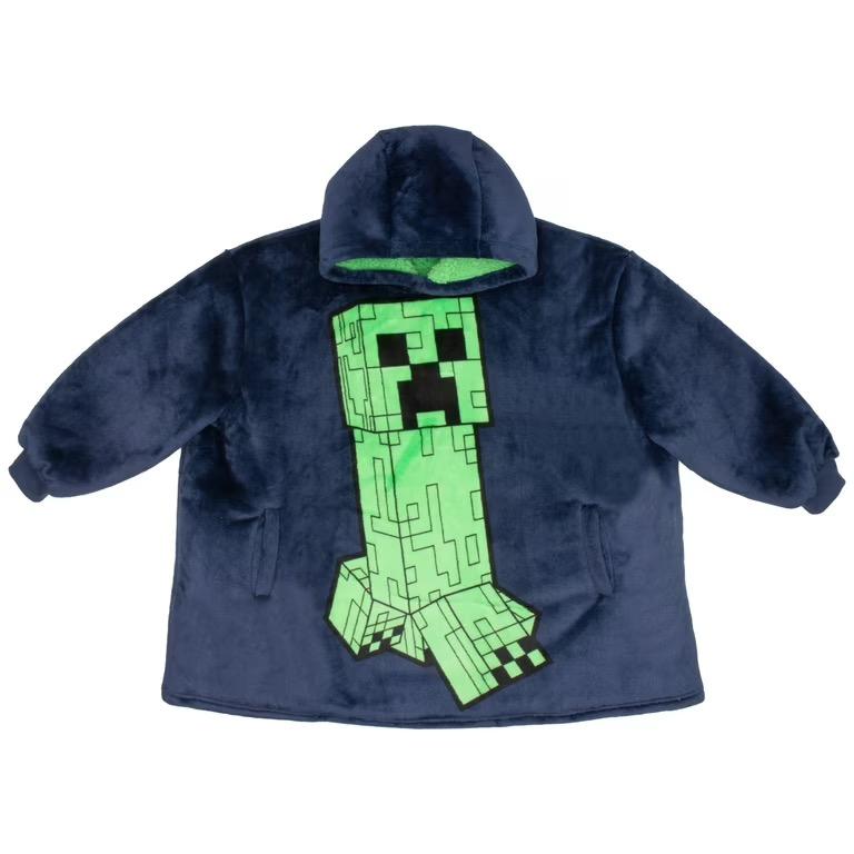 Minecraft Wayy Big Kids Oversized Wearable Blanket Hoodie – One Size 