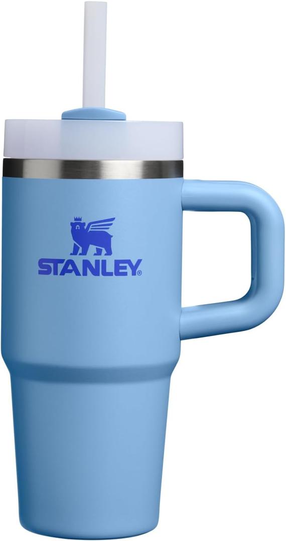 STANLEY Quencher H2.0 Tumbler with Handle and Straw 14 oz | Flowstate 3-Position Lid | Cup Holder Compatible for Travel | Insulated Stainless Steel Cup | BPA-Free | Blue Sky