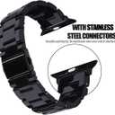 V-MORO Resin Strap Compatible with Apple Watch Band Series 11/10/9/8/7 46mm 45mm 44mm 42mm,Men Women Fashion Lightweight Black Wristband Replacement for iWatch Series 6/5/4/3/2/1/SE