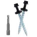 Metal Roofing Screws 10 x 2 inch, Black Hex Head Sheet Metal Roof Screw with EPDM Washer for Corrugated Roofing (250Pcs)