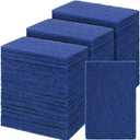 Hoolerry 100 Pcs Heavy Duty Scouring Pads Non Scratch Household Scrub Pads for Cleaning Reusable Pan Scrubber Anti Grease Scrubbing Pads for Dish Kitchen Metal Grills, 4.3 x 3 x 0.3 in (Blue)