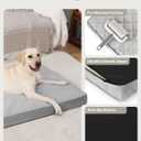 NUPIDA Orthopedic XL Dog Beds Large Sized Dog Waterproof Bed with Removable Washable Cover and Non-Slip Bottom, Quilting Pet Mattress for Crate, 41x27 Inch, Light Gray