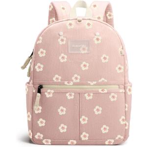 Corduroy Toddler Backpack for Girls Boys 2-6, Preschool Kindergarten Backpack - Cute Kids Backpacks for Boys Girls 14" H