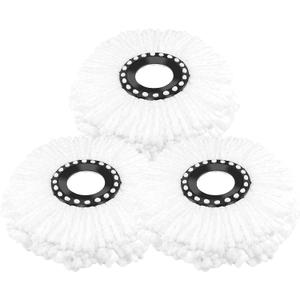 3 Pack Spin Mop Replacement Head, Microfiber Mop Head Refills Round Shape Standard Size, Hurricane Rotating Mop Replacement Head is Easy to Clean