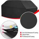 Griddle Cover, 36 Inch BBQ Gas Flat Top Grill Cover for Blackstone Grill, Waterproof, Anti-Uv, Rip-Proof, Fade Resistant Material, Outdoor Griddle Cover with Hook-and-Loop Straps, Black