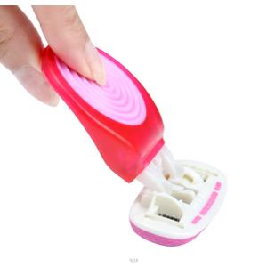 Travel Women's Mini Round Handle Smooth Razor with Dry Case - 5 Blade - Bikini, Leg, Body Hair - 1 Refill, Pink